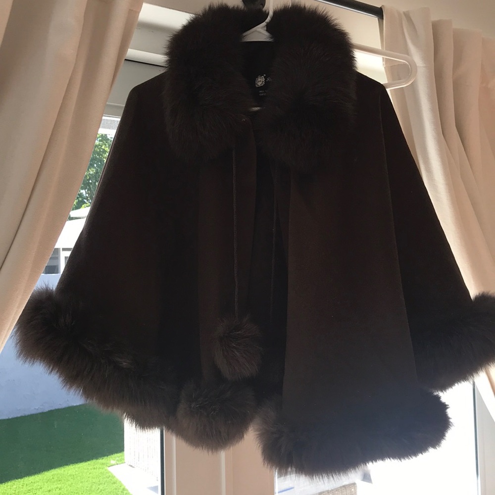 Cashmere fur coat